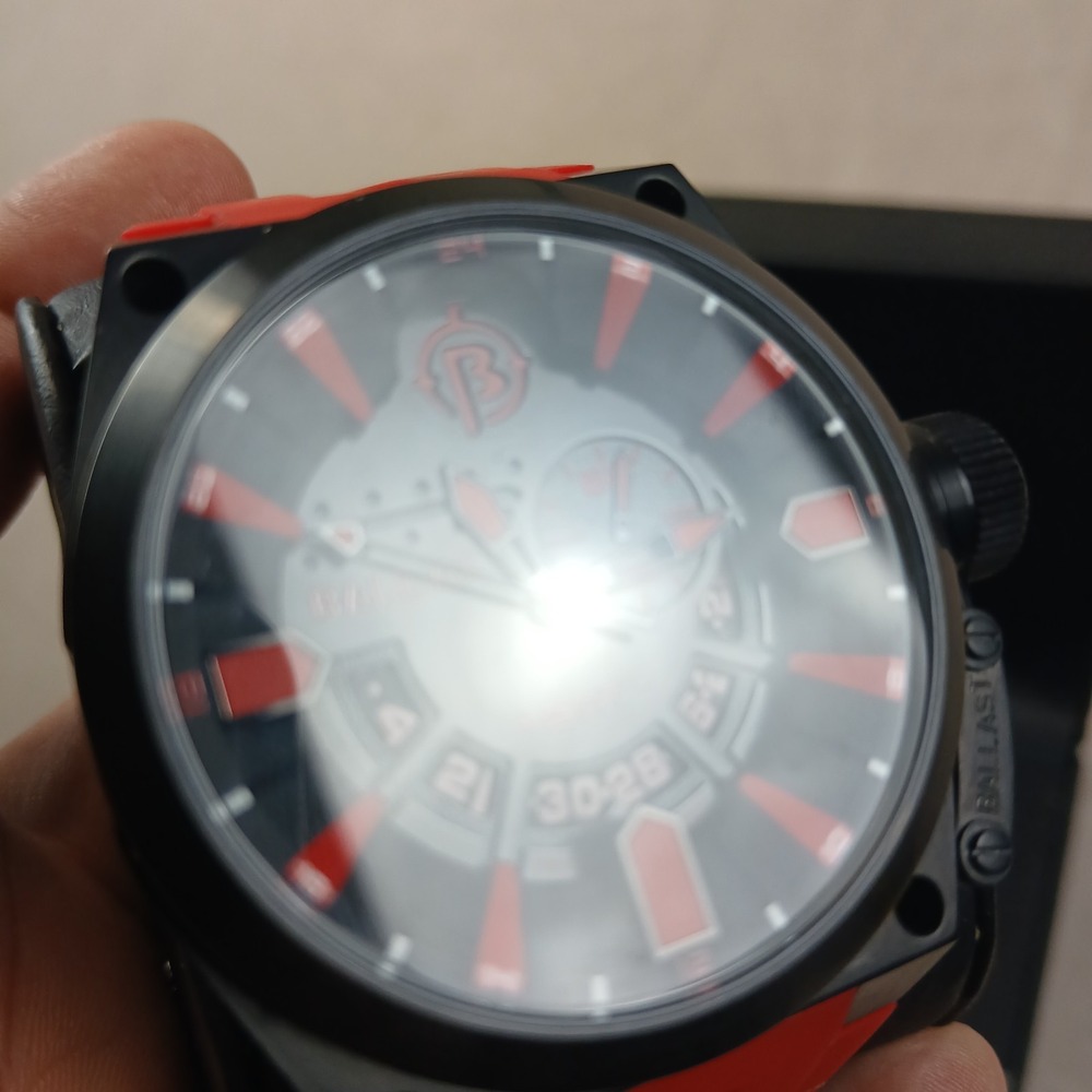 Ballast Time Instrument Mens Watch Red **DOES NOT RUN ** FOR PARTS - Picture 2 of 7